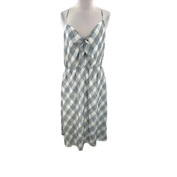 NWT Joie Abiah silk Dress porcelain plaid dress sz XL - Picture 10 of 10